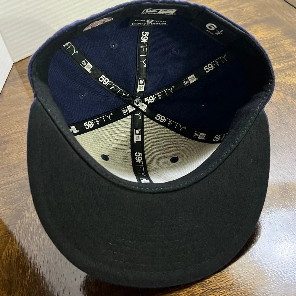New Era Men's Pensacola Blue Wahoos Navy 59FIFTY Fitted Hat‎ Baseball Cap 6 1/2 - Picture 9 of 12
